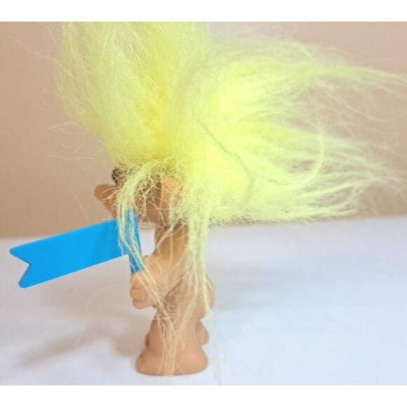 Vtg Russ Troll Doll Rainbow Hair “Get Well Soon” 1990s 5” – Rare Gift Toy - Picture 4 of 6